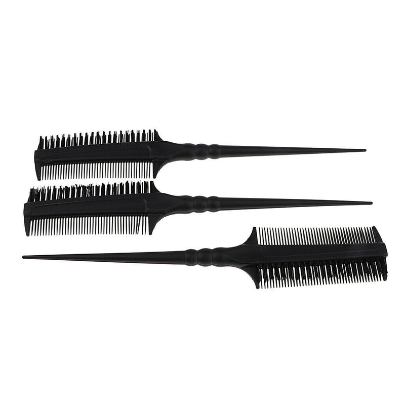 3pcs 3-ways color brush professional salon hair tint tool coloring dye comb