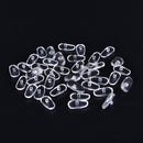 50 Pairs Screw-On Oval Silicone Nose Pads for Glasses Eyeglas Bj
