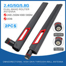 2pcs WiFi Booster 2.4/5GHz Wireless Router Broadband Antenna Signal Amplifier