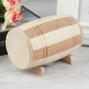 1pc Wooden Money Box Piggy Bank Money Box Savings Wine Barrel Wood Piggy BankFT
