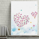 Creative DIY Wedding Fingerprint Canvas Printing Hot Air Balloon Guest Book