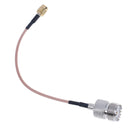 1Pc UHF SO239 female PL259 to SMA male plug crimp RG316 cable jumper pigtail Gn