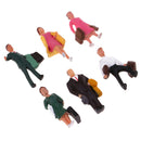 6pcs HO Scale People Miniatures for Sand Table Train Scenery Diorama Layout