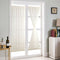 4 Pieces White 25x72 inch Home French Door Curtains Blackout Patio/Sliding