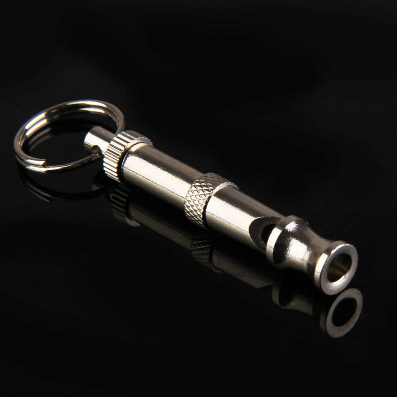 Pet Training Adjustable Ultrasonic Flute Dog Whistle Sound Keychain