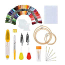 Embroidery Kit More Colors Thread 5 Bamboo Hoops Bag Bulk Set 2 Cloth Aida H1Y4