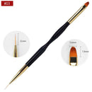3 Piece Set Nail Art Pen Double Headed, Nail UV Gel Painting Brush Stick Ma