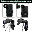 Monocular Telescope 40x60 High Power BAK4 Prism Waterproof w/ Tripod f. Outdoor