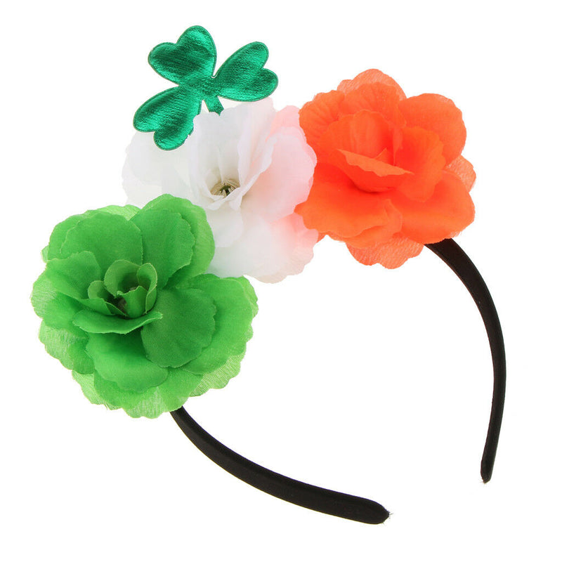Green Shamrock Headband Saint Patrick Day Irish Pride Day Parade Dress Up