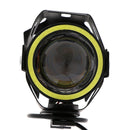 2Pcs U7 Motorcycle Headlight Angel Eyes Light LED Fog Spotlight + Switch KitsS3C