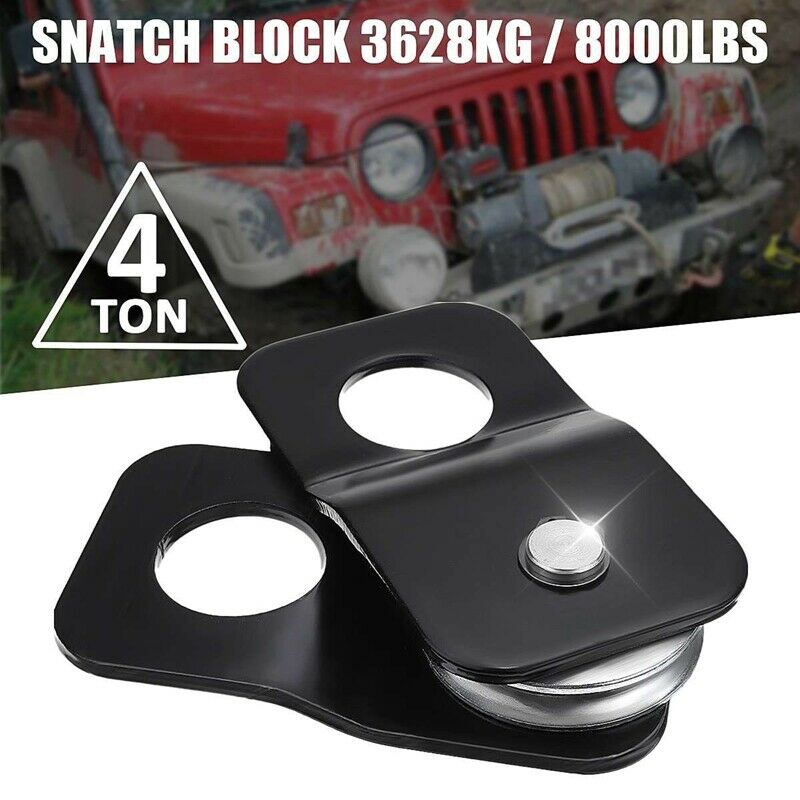 Winch Snatch Block Pulley Block Heavy Duty 4 Ton (8000 Lbs) Moving Pulley S L3N3