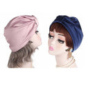 2 Pieces Womens Pure Silk Night Sleeping Cap Hats Wrap Hair Care Bonnet