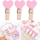Photo Paper Clip Mini Wooden Wedding Decor Clip Crafts Love Heart Pegs Chic