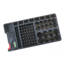 110 Battery Storage Organizer Box Case and Digital LCD Tester Removable Assembly