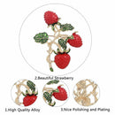 1 x Brooch Fashion Fruit Strawberry Design Alloy Brooches Clothes Decoratio S4B4