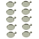 20Pcs Jewelry Making Crafts Supply Blank Charm Base Cabochon Settings Tray