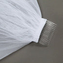 4 Meter White Cathedral Wedding Veils Long Lace Edge Bridal Veil with Comb