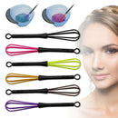 Mini Whisk Egg Beating Beater Metal Silicone Head Kitchen Tool Mixer Hand-Held