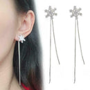 Crystal Rhinestone Snowflake Christmas Earrings Women Earring New Jewelry F V8K0