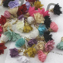 Chiffon Flower Pendant DIY Jewelry Earring Keyring Making Pendant 10PCS F7R L7R7