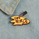 Creative Nail Polish Letters Board Brooch Badges Backpack Enamel Lapel Pins A