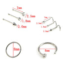 10Pcs/Set Surgical Steel Nose Body Piercing Stud Hoop Crystal Ring Body Jewelsp