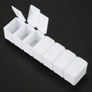 White rectangular hard plastic drug box pill box box 7 days O5W9