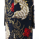 Retro Print Cloth Makeup Brush Holder Cosmetic Pens Storage Cup (Black S) A