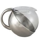 Stainless Steel Glass Faced Modern Teapot Herbal + Tea Leaf Infuser 750ml