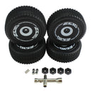4PCS 1/12 RC Car Tyres, Rubber Front Rear Tire with Installation Bolts Hex