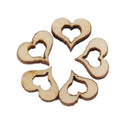 150pcs Unfinished Wooden Hollow Heart Pieces Scrapbooking Embellishments DIY