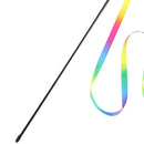 Creative Rainbow Cloth Stripe Tease Cats Rod Teaser Playing Pet Cat Toys Sale.