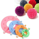 8Pcs/set Plastic Knitting Crafts 4 Different Sizes Plush Ball Making Tool B6E8