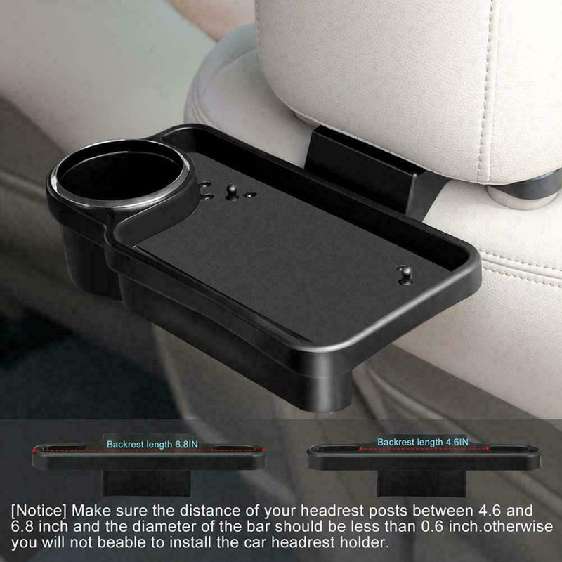 1*Universal Car Rear Back Seat Table Drink Food Cup Set Phone Stand Holder U4Q8