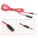 2 x Male To Female 3.5mm Plug Jack Stereo Audio Headphone Extension Cable