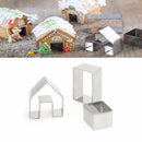 3Pcs Christmas Gingerbread House Biscuit Cutter Set Stainless Steel Cookie Mou3C