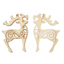 Pack of 10 Christmas Wood Chip Tree Ornaments Hanging Decoration for Kids G Q5J1