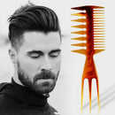 Blue Zoo Three-Sided Hair Comb Insert Hair Fork Comb Oil Slick Styling Hair