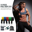 11x Resistance Band 125 Pounds TPE Elastic Pull Rope Home Gym Fitness Tool