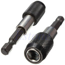 1/4" 60mm Hex Shank Drill Screw Quick Release Magnetic Screwdriver Bit Holder