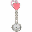 Nurse Watch Quartz Watch, Women, Clip Double Heart (Pink), Pocket Watch Wat