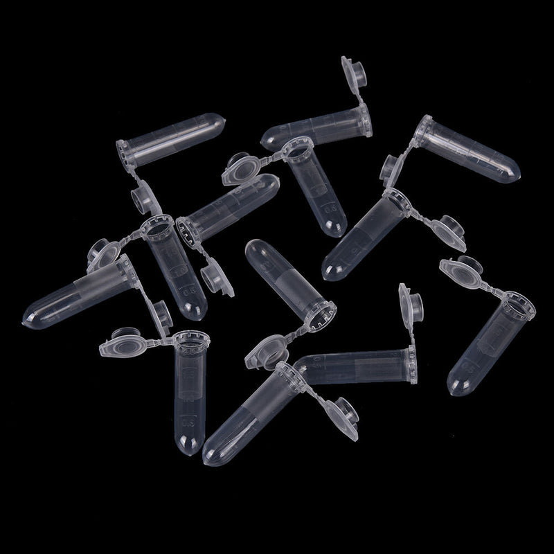 100pcs 2ml Micro Centrifuge Tube Vial Clear Plastic Vials Container Snap Cap_SE