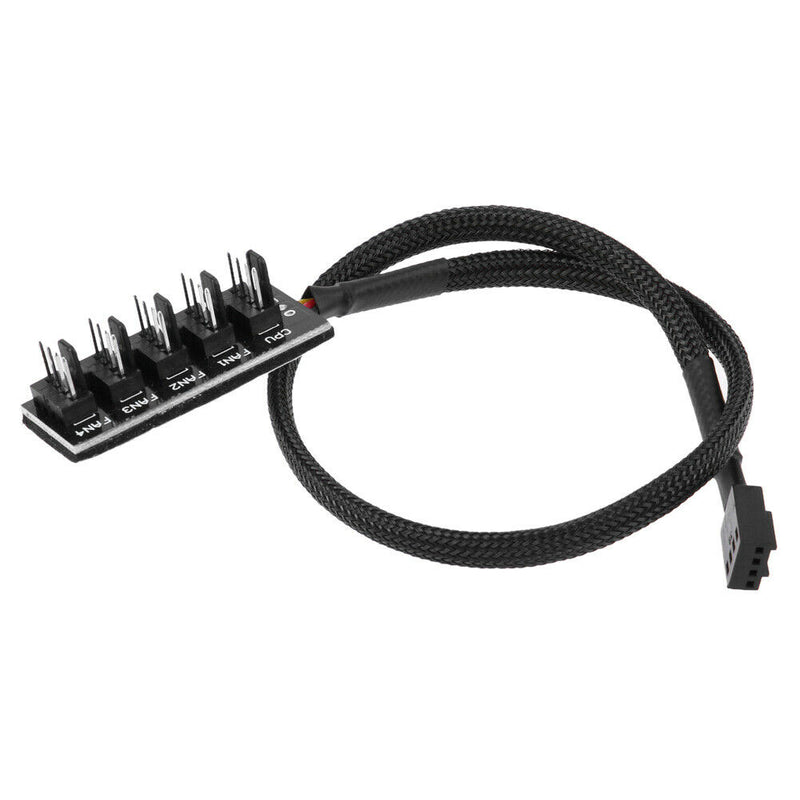 Host Case PC Cooler Cooling Fan Power Cable 1 Female to 5 Male 4Pin Socket