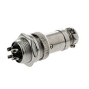 5 Pcs 16mm 4-Pin GX16-4 Aviation Plug Metal Male Female Panel Connector
