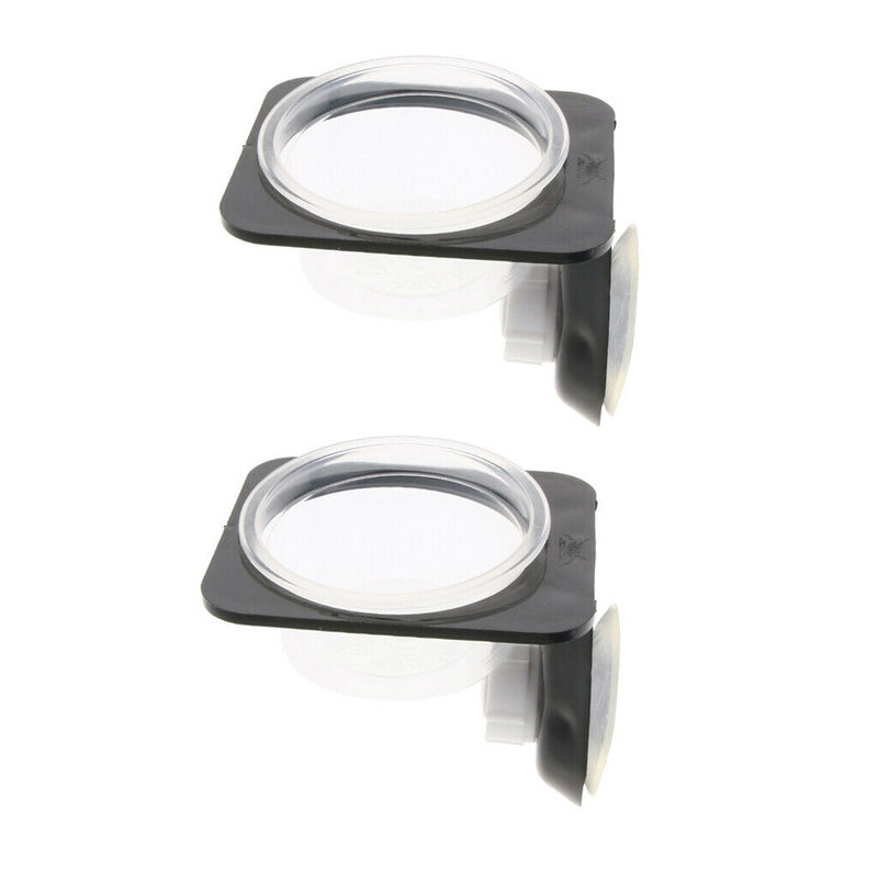 2x Reptile Feeding Dish Food Water Bowl Feeder Bowl Tray Suction Cup