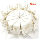 50 Pcs Butterfly Favor Gift Candy Boxes Cake Style for Wedding Party Baby S Y7N8