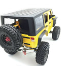 SCX10 CNC Rear Bumper Bull Bar with Spare Tire Carrier Shackles for Rock Cr