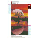 5D DIY Tree Full Drill Diamond Embroidery Paintings Cross Stitch (Orange)