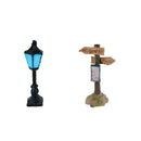 Micro Landscape Decor Mini Signpost & Street Light DIY Fairy Garden Ornament