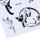 Waterproof Temporary Tattoo Stickers BlackCat Water Transfer flash tatoo fake3C